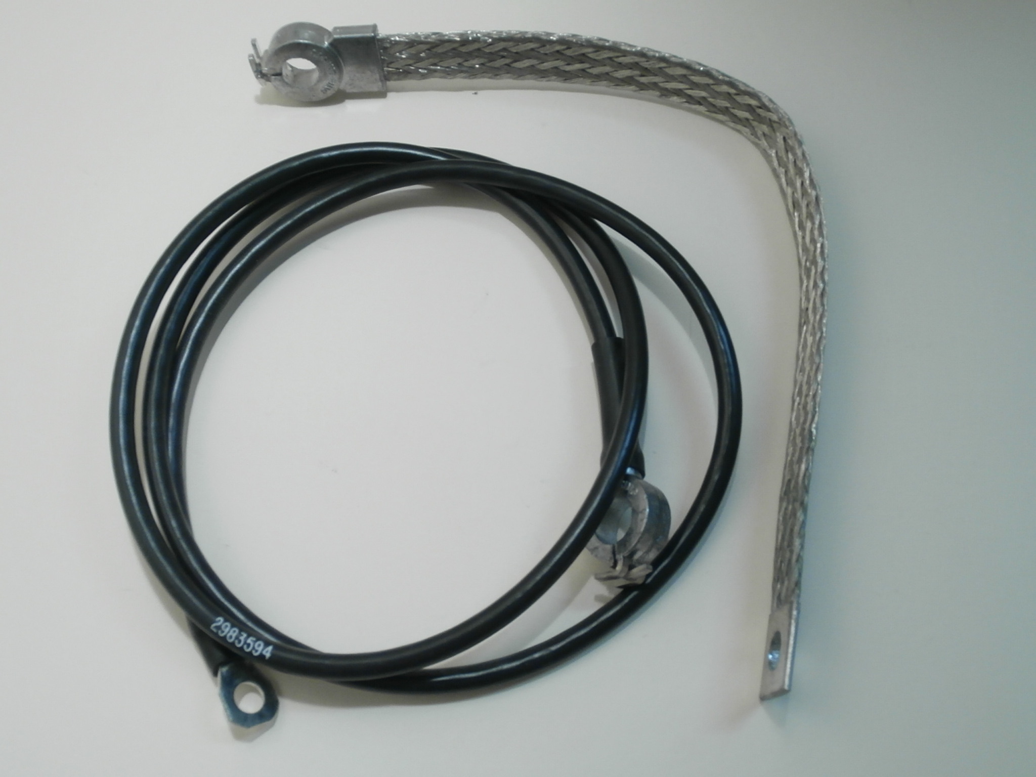 Battery Cables S/B W/AC. One Braided Neg Cable, 1963